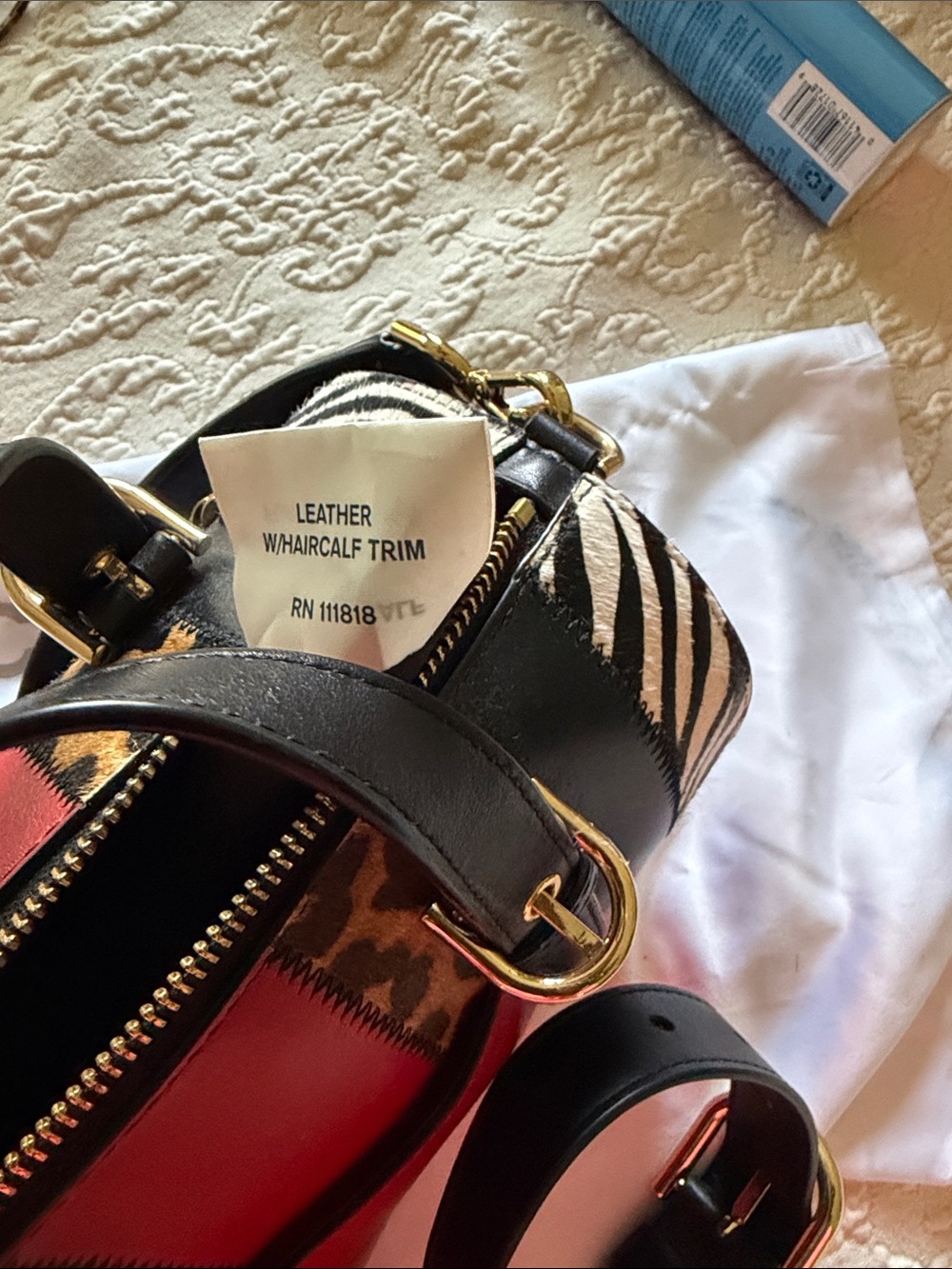 MICHAEL KORS Leather with Haircalf Barrel Bag - Picture 11 of 15